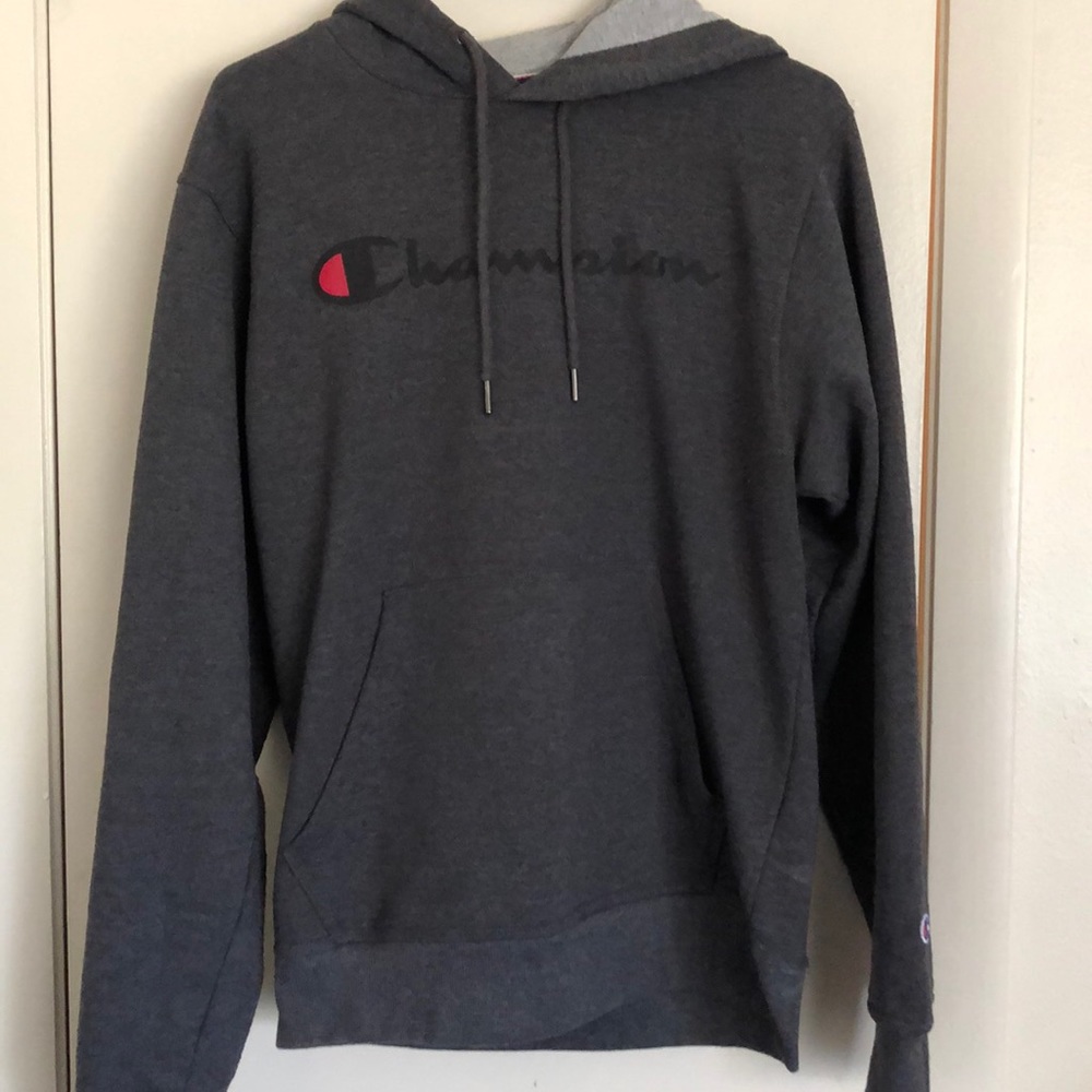champion grey hoodie